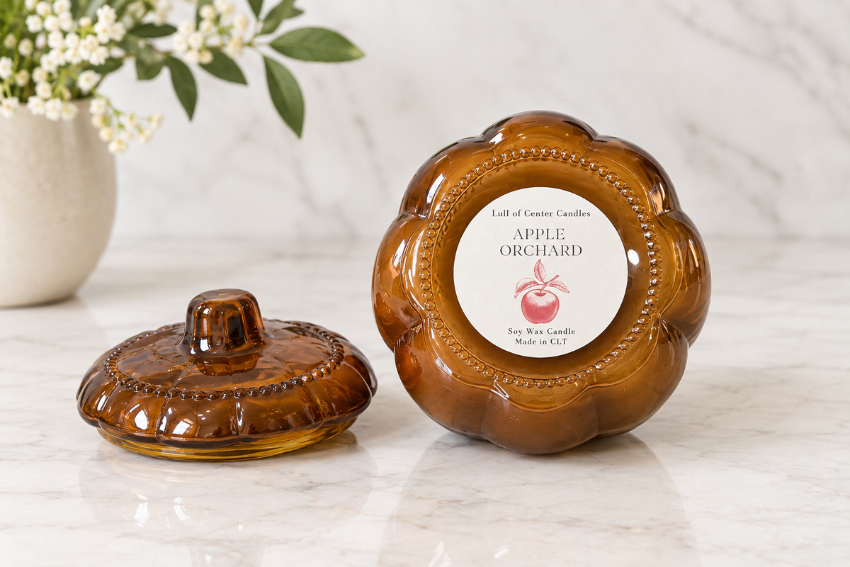 Mini Amber Pumpkin Jar (Apple Orchard)
