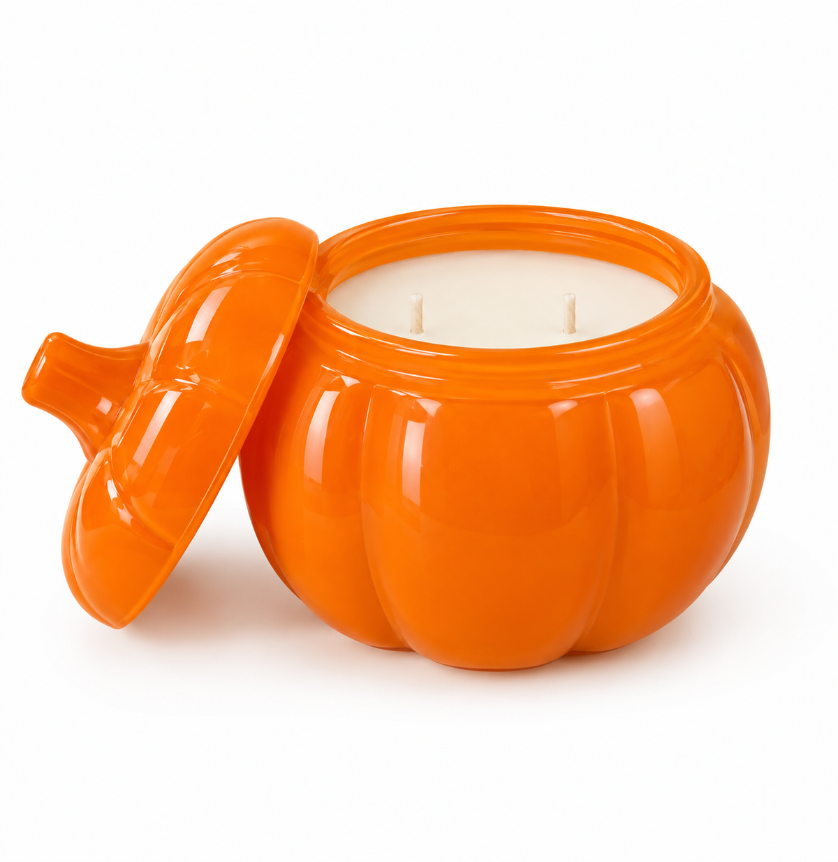 Toasted Pumpkin Spice (aka Basic Witch)- 14 oz Orange Glass Pumpkin Soy Candle