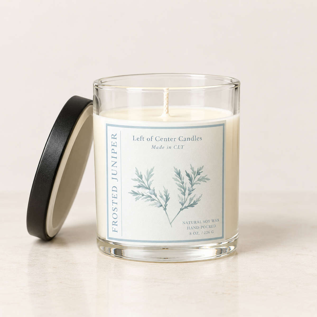 Frosted Juniper-9 oz Soy Candle